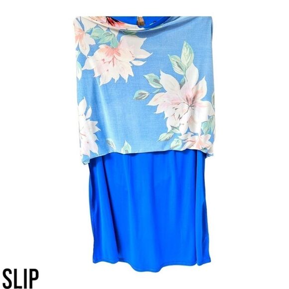 JESSICAโHOWARD New Plus Size Tropical Floral Print Sleeveless Midi Dress 1X 16 - Picture 6 of 10